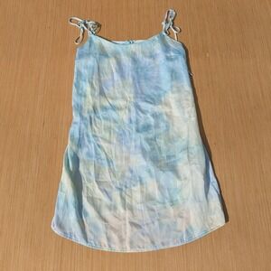 NWT Blue Blush Dress Slip Blue Pastel Tie Dye Mini Festival Summer Women's Large